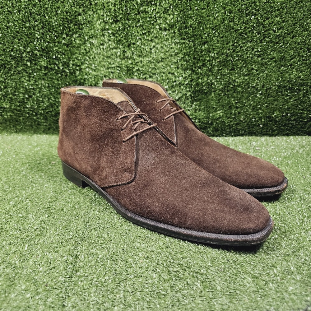 Peluso Napoli Brown Suede Chukka Ankle Dress Boots Mens Size US 11